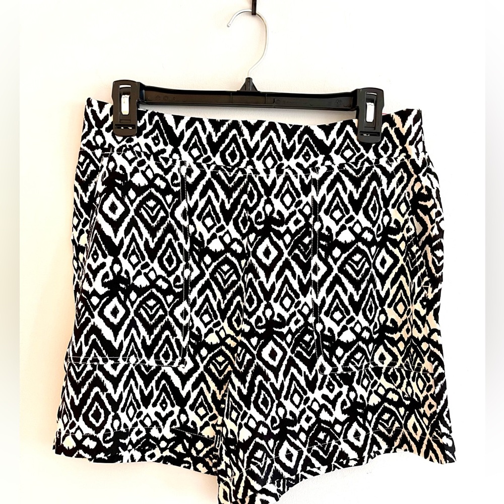 Wildfox High Waist Black and White Geometric Shorts